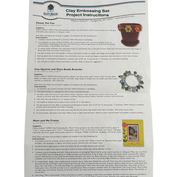 Clay Embossing Bundle Walnut Hollow Embossing Set and Sculpey Tool Kit Pls Read - Picture 6 of 6